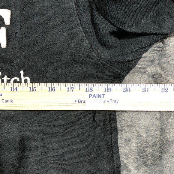 Abercrombie & Fitch Mens Long Sleeve Graphic T-Shirt Black Size M - Picture 5 of 9